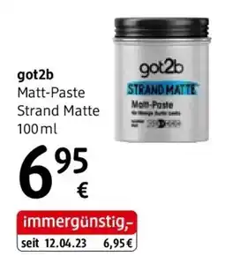 dm got2b Matt-Paste Strand Matte Angebot