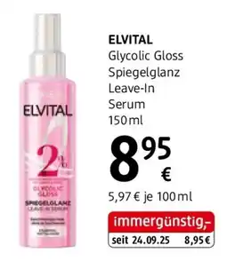 dm ELVITAL Glycolic Gloss Spiegelglanz Leave-In Serum Angebot