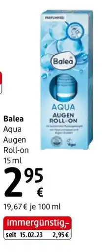 dm Balea Aqua Augen Roll-on Angebot