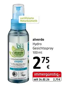 dm alverde Hydro Gesichtsspray Angebot