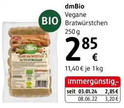 dm dmBio Vegane Bratwürstchen Angebot