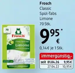 dm Frosch Classic Spül-Tabs Limone Angebot