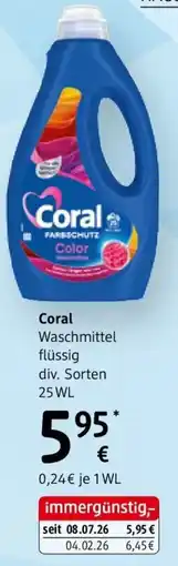 dm Coral Waschmittel flüssig Angebot