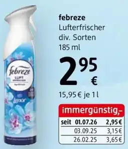 dm febreze Lufterfrischer Angebot