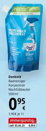 dm Denkmit Badreiniger Konzentrat Nachfüllbeutel Angebot