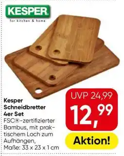 Eurospar Kesper Schneidbretter 4er Set Angebot