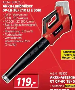 Zgonc Einhell Akku-Laubbläser GP-LB 36/210 Li E Solo Angebot