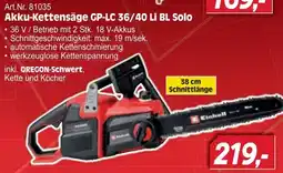 Zgonc Einhell Akku-Kettensäge GP-LC 36/40 Li BL Solo Angebot