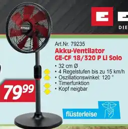 Zgonc Akku-Ventilator GE-CF 18/320 P Li Solo Angebot