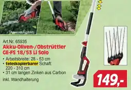 Zgonc Einhell Akku-Oliven-/Obstrüttler GE-FS 18/53 Li Solo Angebot