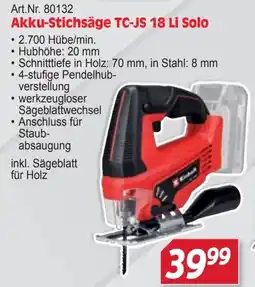 Zgonc Akku-Stichsäge TC-JS 18 Li Solo Angebot