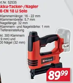 Zgonc Akku-Tacker-/Nagler E-CN 18 Li Solo Einhell Angebot