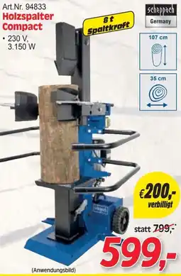 Zgonc Scheppach Holzspalter Compact Angebot