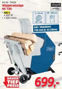 Zgonc Scheppach Wippkreissäge HS 730 Angebot