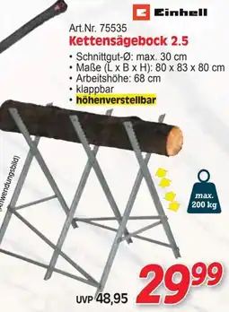 Zgonc Einhell Kettensägebock 2.5 Angebot