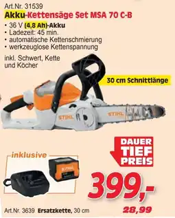 Zgonc STIHL Akku-Kettensäge Set MSA 70 C-B Angebot