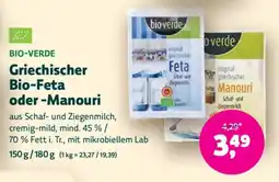 Denn's Biomarkt BIO-VERDE Griechischer Bio-Feta oder -Manouri Angebot