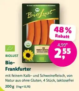Denn's Biomarkt Bio-Frankfurter Angebot