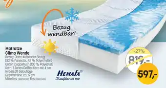 Hemafa Matratze Clima Wende