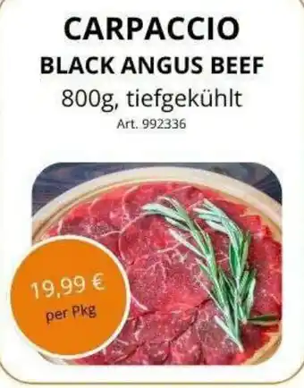 Carpaccio Black Angus Beef