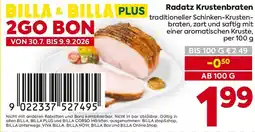 Billa Radatz Krustenbraten Angebot