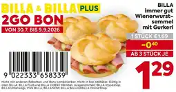 Billa BILLA immer gut Wienerwurstsemmel mit Gurkerl Angebot