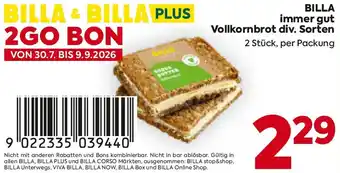 BILLA immer gut Vollkornbrot