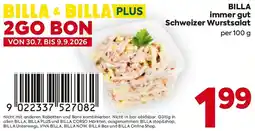 Billa BILLA immer gut Schweizer Wurstsalat Angebot
