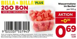 Billa Wassermelone im Becher Angebot