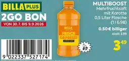 Billa MULTIBOOST Mehrfruchtsaft mit Karotte Angebot