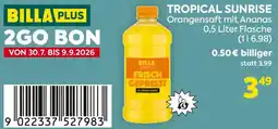 Billa TROPICAL SUNRISE Orangensaft mit Ananas Angebot