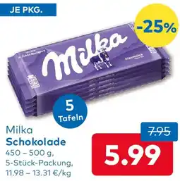 T&G Milka Schokolade Angebot