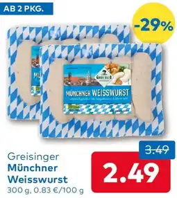T&G Greisinger Münchner Weisswurst Angebot
