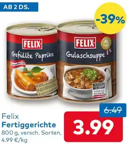 T&G Felix Fertiggerichte Angebot