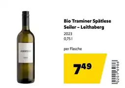 Eurogast Grissemann Bio Traminer Spätlese Seiler - Leithaberg Angebot