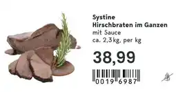 Eurogast Grissemann Systine Hirschbraten im Ganzen Angebot