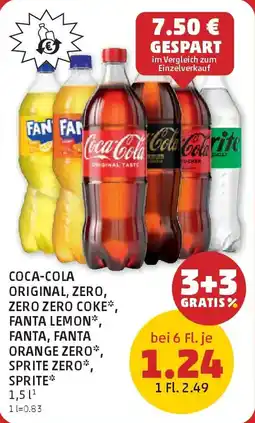 PENNY Coca-cola original, zero, zero zero coke, fanta lemon, fanta, fanta orange zero, sprite zero, sprite Angebot