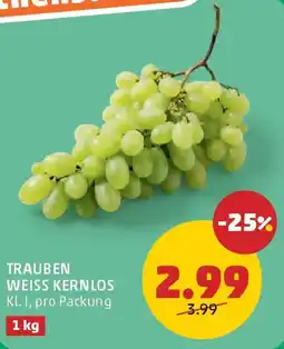 PENNY Trauben weiss kernlos Angebot