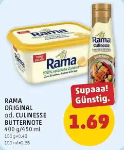 PENNY Rama original od. culinesse butternote Angebot
