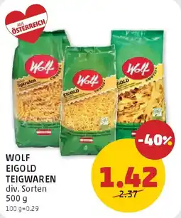 PENNY Wolf eigold teigwaren Angebot