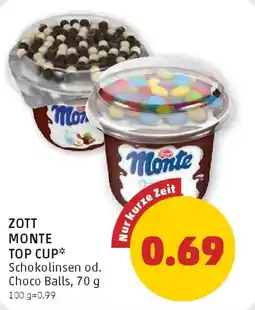PENNY Zott monte top cup Angebot