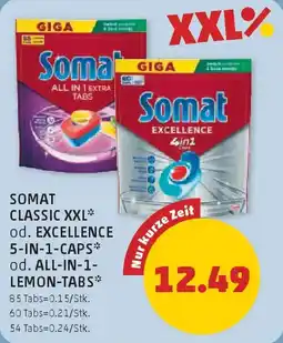 PENNY Somat classic xxl od. excellence 5-in-1-caps od. all-in-1- lemon-tabs Angebot