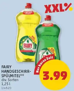 PENNY Fairy handgeschirrspülmitel Angebot