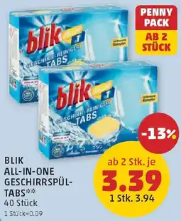 PENNY Blik all-in-one geschirrspültabs Angebot