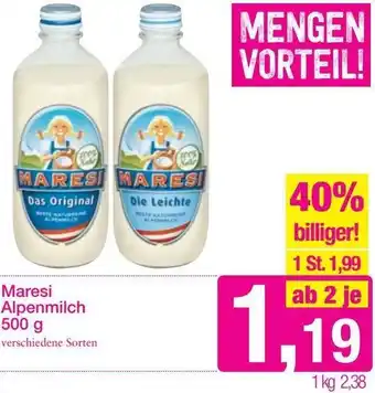 Sutterlüty Maresi Alpenmilch 500g Angebot