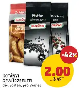 PENNY Kotányi gewürzbeutel Angebot