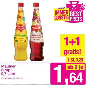 Sutterlüty Mautner Sirup 0,7 Liter Angebot