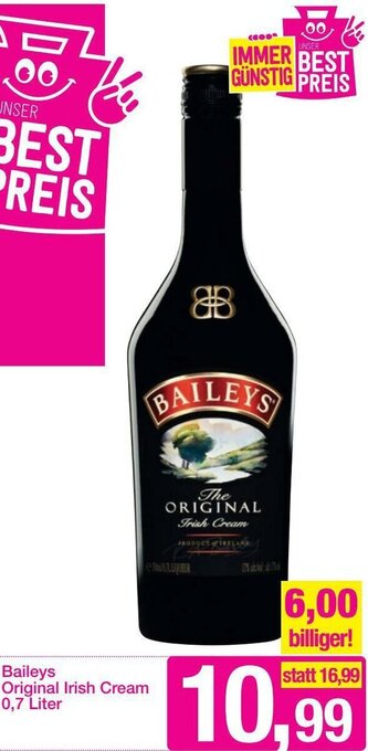 Sutterlüty Baileys Original Irish Cream 0,7 Liter Angebot