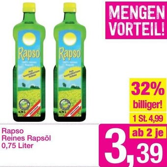 Sutterlüty Rapso Reines Rapsöl 0,75 Liter Angebot