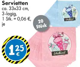 TEDi Servietten Angebot